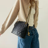 Chanel CC Double Chain Bag in Navy