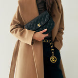 Chanel Lambskin Paris Half Moon Bag