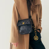 Chanel Turnlock Crossbody Bag in Navy