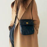 Chanel Turnlock Crossbody Bag in Navy