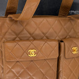 Rare Chanel Caramel Double Turnlock Tote