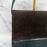 Rare Chanel Suede Coco Mark Shoulder Bag