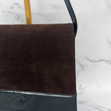 Rare Chanel Suede Coco Mark Shoulder Bag