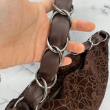 Rare Chanel Suede Camelias Hobo Bag