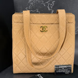 Chanel Timeless Turnlock Tote in Beige
