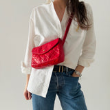 Rare Chanel Matelasse Shoulder Bag in Red