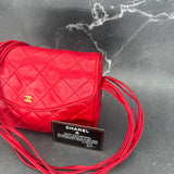 Rare Chanel Matelasse Shoulder Bag in Red
