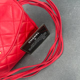 Rare Chanel Matelasse Shoulder Bag in Red