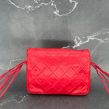 Rare Chanel Matelasse Shoulder Bag in Red