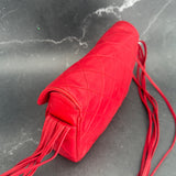 Rare Chanel Matelasse Shoulder Bag in Red