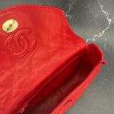 Rare Chanel Matelasse Shoulder Bag in Red