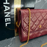 Rare Chanel Timeless Mini Flap in Burgundy