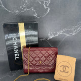 Rare Chanel Timeless Mini Flap in Burgundy