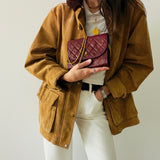 Rare Chanel Timeless Mini Flap in Burgundy