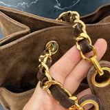 Chanel Decacoco Brown Suede Tote