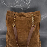 Chanel Decacoco Brown Suede Tote