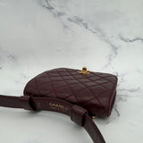 Rare Chanel Belt Bag in Burgundy