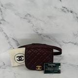 Rare Chanel Belt Bag in Burgundy