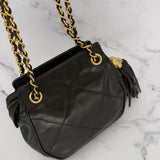Chanel Double Chain Logo Crossbody Bag