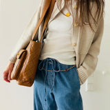 Rare Chanel Caramel Double Turnlock Tote
