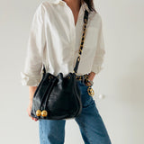 Chanel Decacoco Lambskin Drawstring Bag