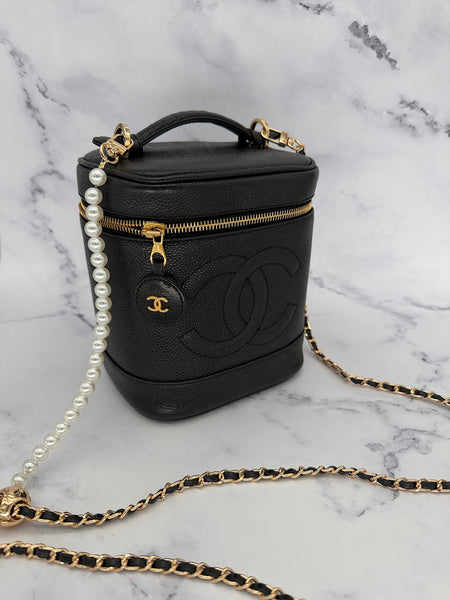 Chanel Vintage Caviar Vanity Case