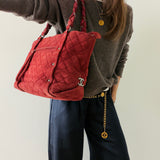 Chanel Rare Lady Braids in Burgundy Suede
