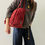 Chanel Rare Lady Braids in Burgundy Suede