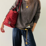 Chanel Rare Lady Braids in Burgundy Suede