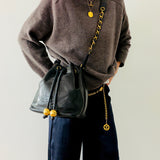 Chanel Decacoco Lambskin Drawstring Bag