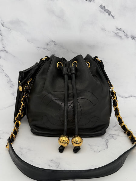 Chanel Decacoco Lambskin Drawstring Bag