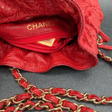 Rare Chanel Ostrich Coco Mark Bucket Bag