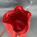 Rare Chanel Ostrich Coco Mark Bucket Bag