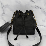 Chanel Double CC Caviar Bucket Bag