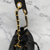 Chanel Double CC Caviar Bucket Bag