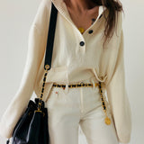 Chanel Double CC Caviar Bucket Bag