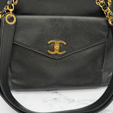 Chanel Turnlock Caviar Tote