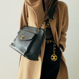 Chanel Turnlock Caviar Tote