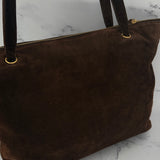 Chanel Chocolate Suede Tote Bag
