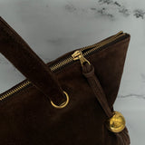 Chanel Chocolate Suede Tote Bag