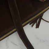 Chanel Chocolate Suede Tote Bag