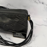 Chanel Black Logo Camera Bag