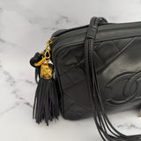Chanel Black Logo Camera Bag