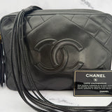 Chanel Black Logo Camera Bag