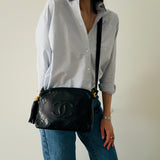 Chanel Black Logo Camera Bag