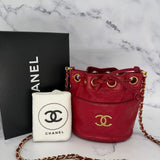 Rare Chanel Gabriel CC Bucket Bag in Red