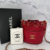 Rare Chanel Gabriel CC Bucket Bag in Red