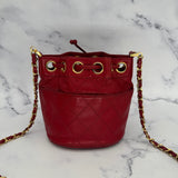 Rare Chanel Gabriel CC Bucket Bag in Red