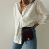 Rare Chanel Belt Bag in Burgundy