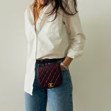 Rare Chanel Belt Bag in Burgundy